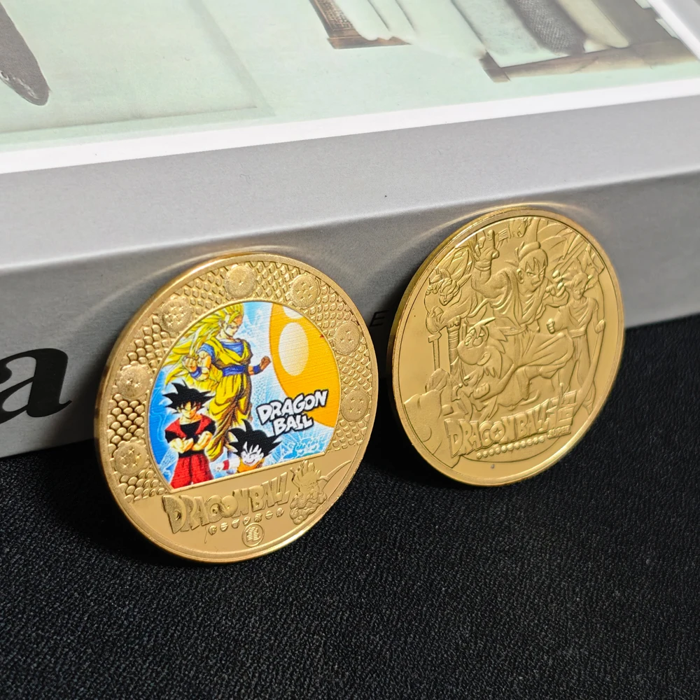 Dragon Ball Goku Commemorative Medal Classic Anime Gold Medal Fidget Bage Kids Small Gift Souvenir Collection for Anime Fans view 5
