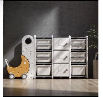 High Quality And Firm Children Toy Shelf Kids Baby Storage Clothes Cabinet Moon Shaped Storage Cabinet Shelf