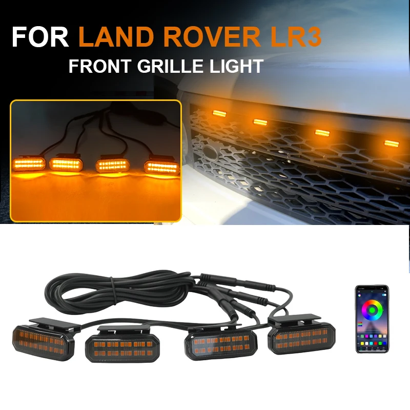 

LED Front Grille Light FOR LAND ROVER LR3 Car Daytime Running Light Wheel Eyebrow Lamp For Pickup Offroad 12V