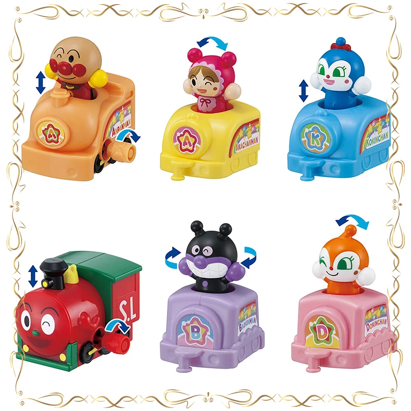 

Baikinman Gashapon Clockwork Car Children's Day Gifts Desktop Ornament Action Figure Model Toys