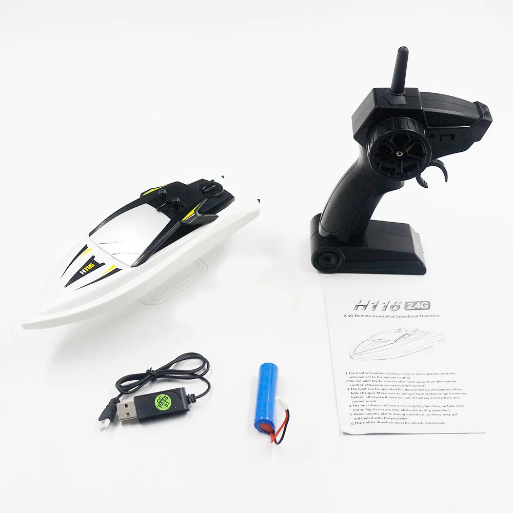 Liquidación Tianke H116, lancha rápida con Control remoto recargable de baja velocidad, juguetes eléctricos inalámbricos impermeables para niños al aire libre