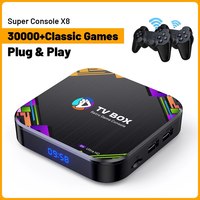 KINHANK Super Console X8 Retro Game Console With 30000 Games For PS1/PSP/DC/N64/MAME Game TV Box 8K HD Output with Controller