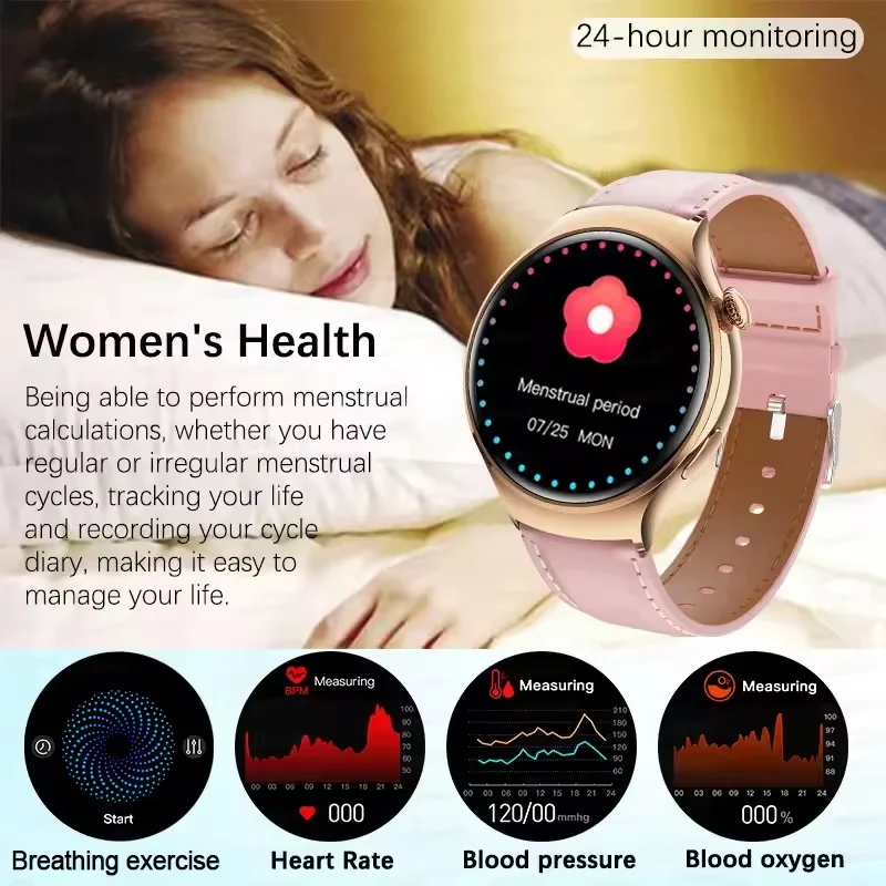 2025 nueva moda reloj inteligente mujer 360*360 pantalla HD NFC deporte ritmo cardíaco Bluetooth llamada impermeable al aire libre reloj inteligente mujeres