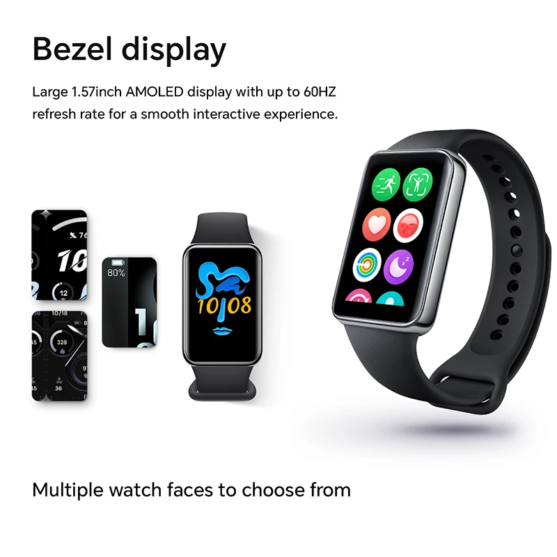 Global Version HONOR Band 9 Smart Band 1.57inches Large  Screen Curved Edge Design Fitness Age Up to 14 Days Battery Life image 3