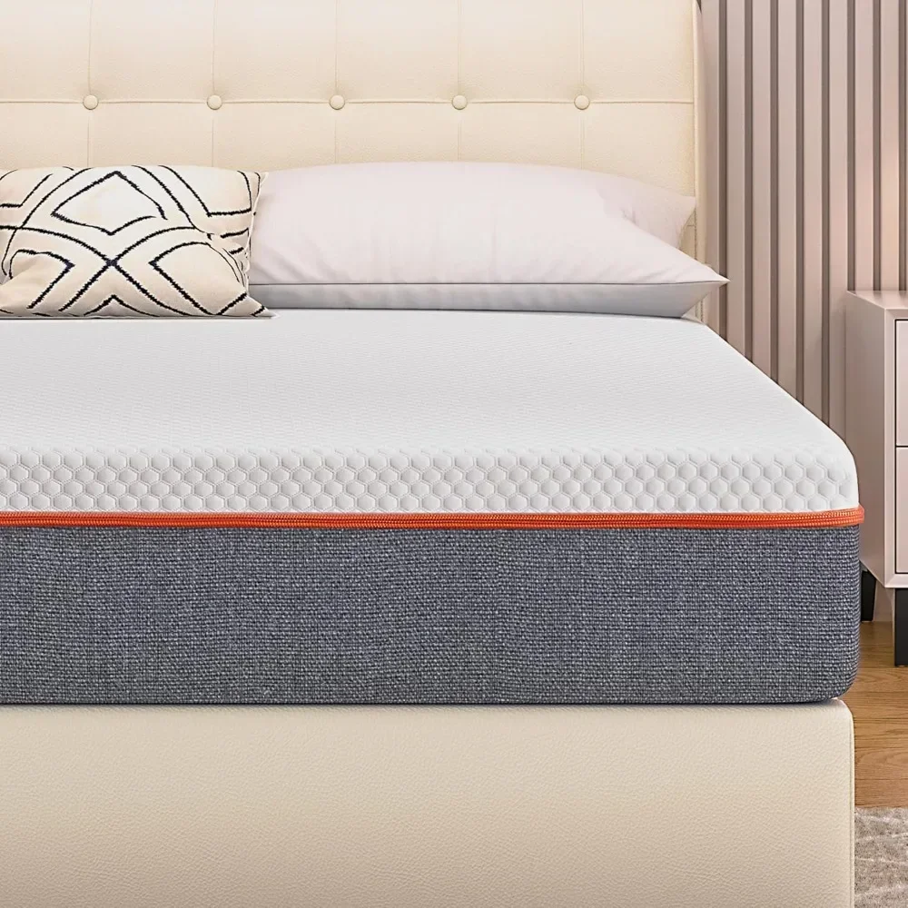 

8 Inch Full Size Mattress, Charcoal Infused Memory Foam, Medium Firm with Washable Cover for Full Bed Frame, Pressure Relieve
