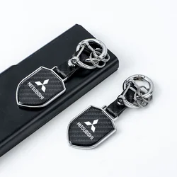 3D Metal Key Rings Car Emblems Keychain For Mitsubishi Outlander I200 Pajero ASX Eclipse Lancer Space Delica Ex Auto Accessories