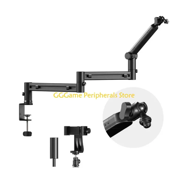 U55B Universal Swing Arm Mic Mount For Broadcasters Musicians And Content Creators