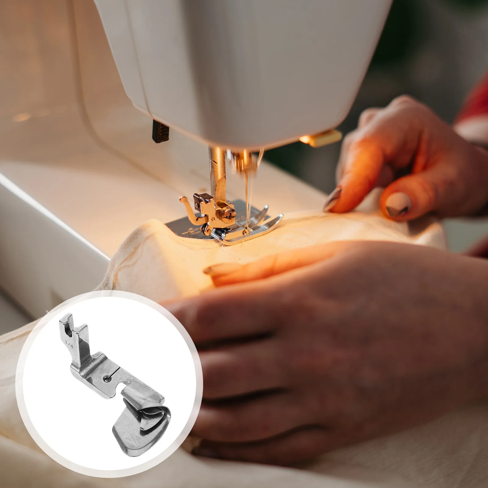 Piedino per orlatore a forma di arco per accessorio di ricambio per raccoglitore per macchina da cucire Quilting Patchwork Strumento per bordi Attacco per rilegatura