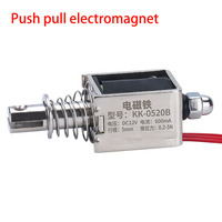 DC 12V 24V Push Pull Type Linear Solenoid 12v Switch Open Frame Electromagnet Keepping Force 5N - 65N Travel 5mm - 20mm Magnets