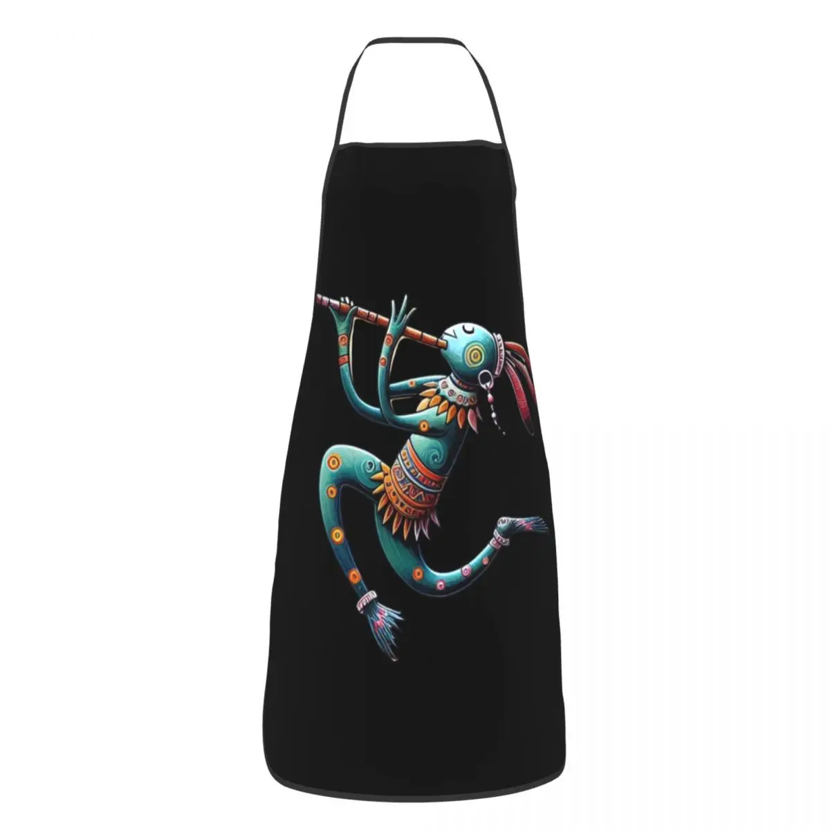 

Custom African Tribal Native American Kokopelli Aprons Women Men Adult Unisex Chef Bib Tablier Cuisine Cooking Baking Painting