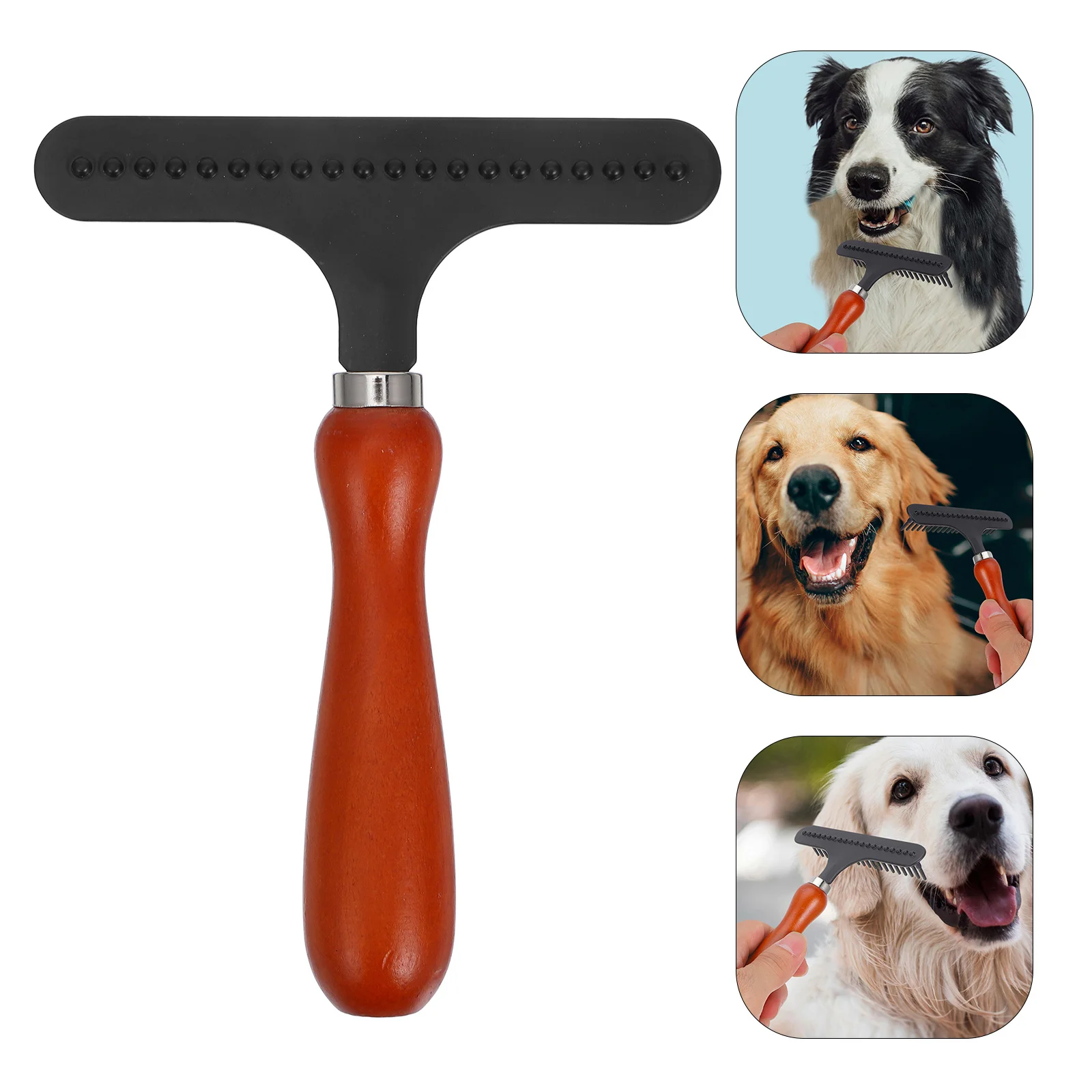 

Dog Hair Comb Large Breed Dematting Comb Tool Shedding Brush for Golden Retrievers Labradors Grooming Rake Carpet Rake for Hair