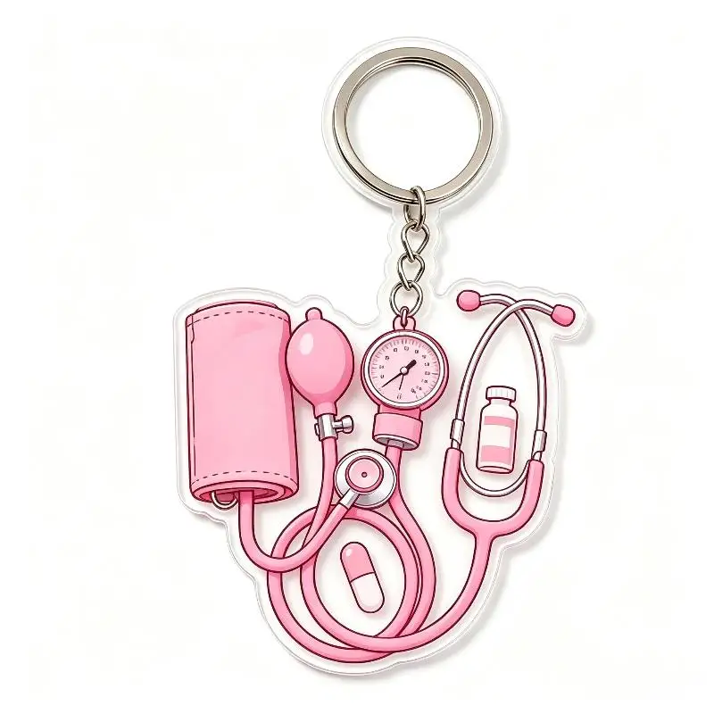 2D Acryl Flacher Schlüsselanhänger mit Lustigem Aufdruck, Robuster Metallring für Outdoor-Wanderungen, Reisetaschen-Ornament, Geschenk – Detail 10