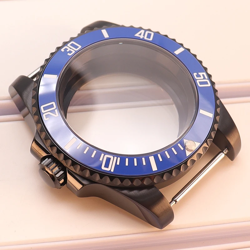 40mm SUB Uhrengehäuse Saphirglas für Seiko NH35 NH36 NH34 NH38 4R36 Miyota8215 ETA2824 Mechanisches Uhrwerk 120 Klicks Lünette – Detail 2