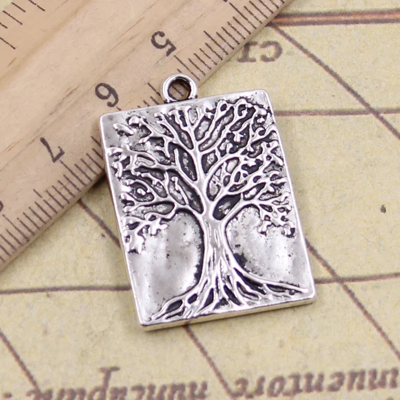 6pcs Charms Life Tree 32x22mm Tibetan Bronze Silver Color Pendants Crafts Making Findings Handmade Antique DIY Jewelry