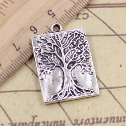6pcs Charms Life Tree 32x22mm Tibetan Bronze Silver Color Pendants Crafts Making Findings Handmade Antique DIY Jewelry