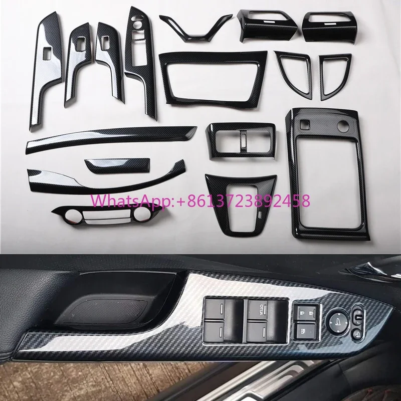 

Carbon Fiber Car Interior Accessories for honda cr-v 2015 2016 Gear Panel Window Lifter Switch Kit Dashboard Cover Refit