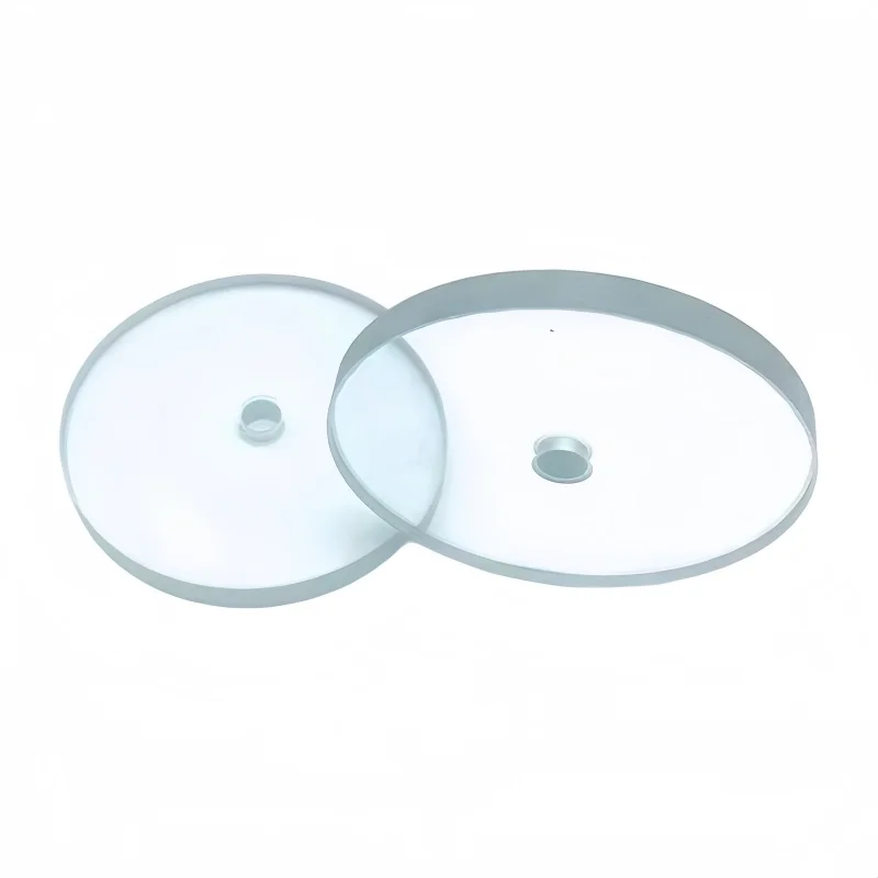 Borosilicate Transparent Glass,Sight Glass Disc  Diameter 30mm---105mm With 10mm Round Hole In The Middle ,Thickness 10mm