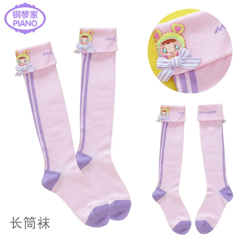 

Piano Player Thigh-high Socks Japanese Style for Girls Cartoon Little Rabbit Bow Sweet Princess Long Socks
