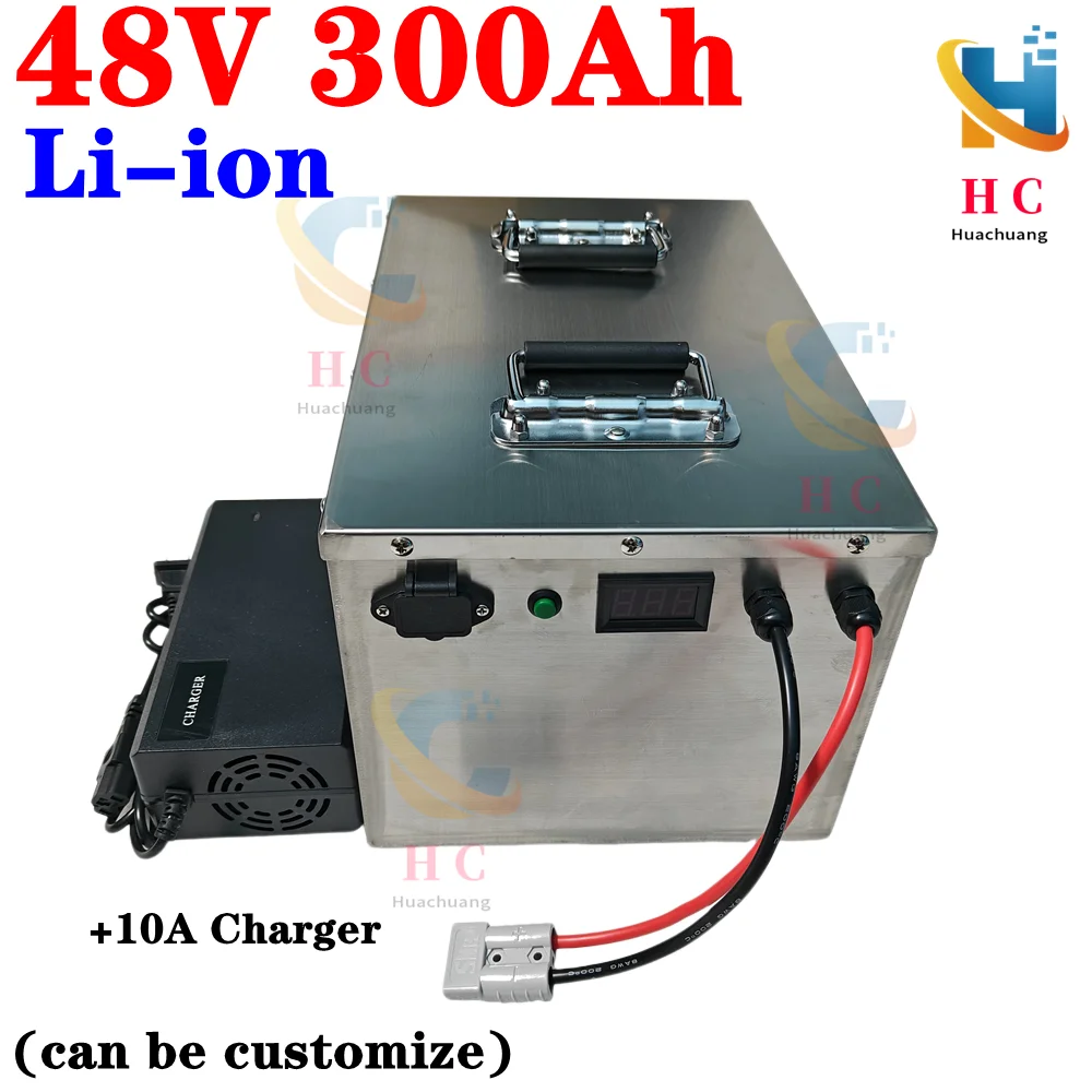 

lithium ion 48V 300AH li ion battery for 7000w scooter bike Solar energy storage golf carts inverter vehicle + 10A charger