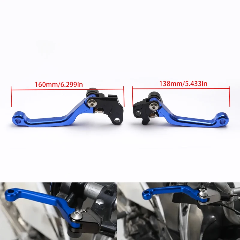

Motorcycle Brake Clutch Levers Handle Blue Aluminum Handlebar For Yamaha YZ80 YZ85 TTR TTR 230 WR400F KX100 RM85 KDX200 220 KLX