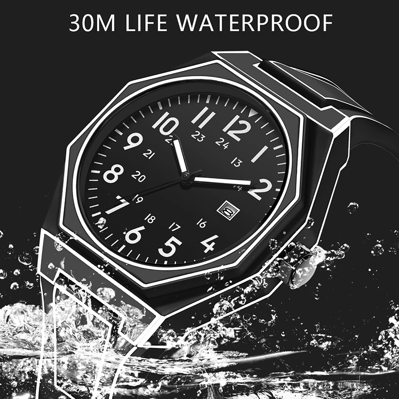 LIGE 2025 New Fashion Graffiti Design Mens Watch Creative Watches Men Sport Waterproof Silicone Quartz Wristwatches Reloj Hombre