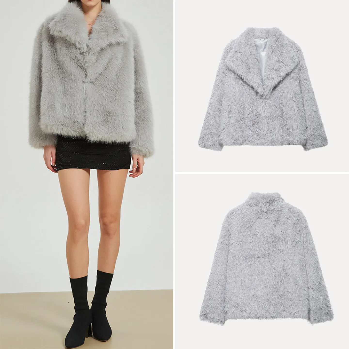 

Женская зимняя куртка-пальто свободного кроя однотонного цвета, модель 2025 года, простая, стильная, с пуговицами