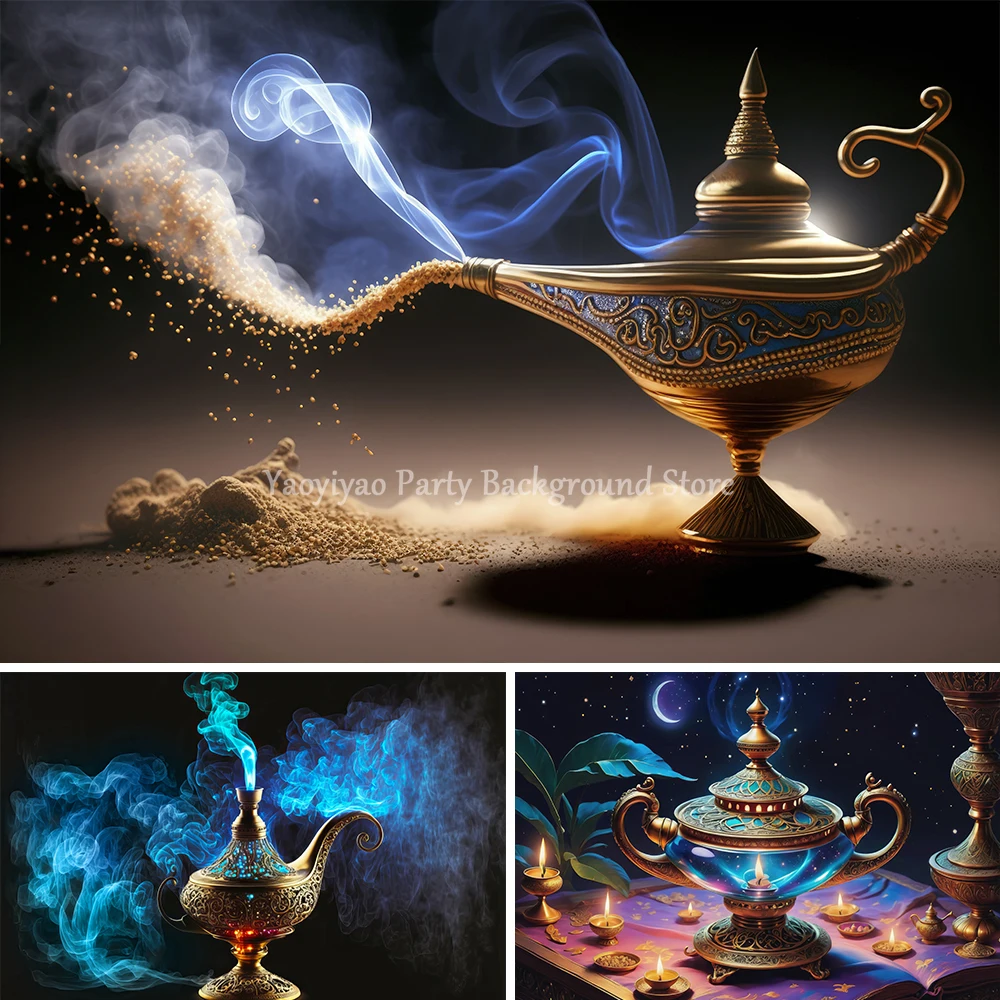 

Aladdin's Magic Lamp Party Backdrop Baby Shower Kids Birthday Wedding Portrait Photography Background Decor Banner Photo Studio