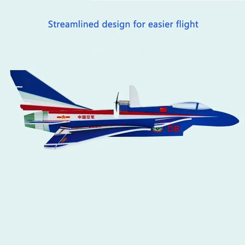 DIY elektryczne pianki samoloty darmowe latające J-10 lotnictwa model szybowiec myśliwiec zabawki chłopiec dzieci ręcznie rzucony montaż samolotu