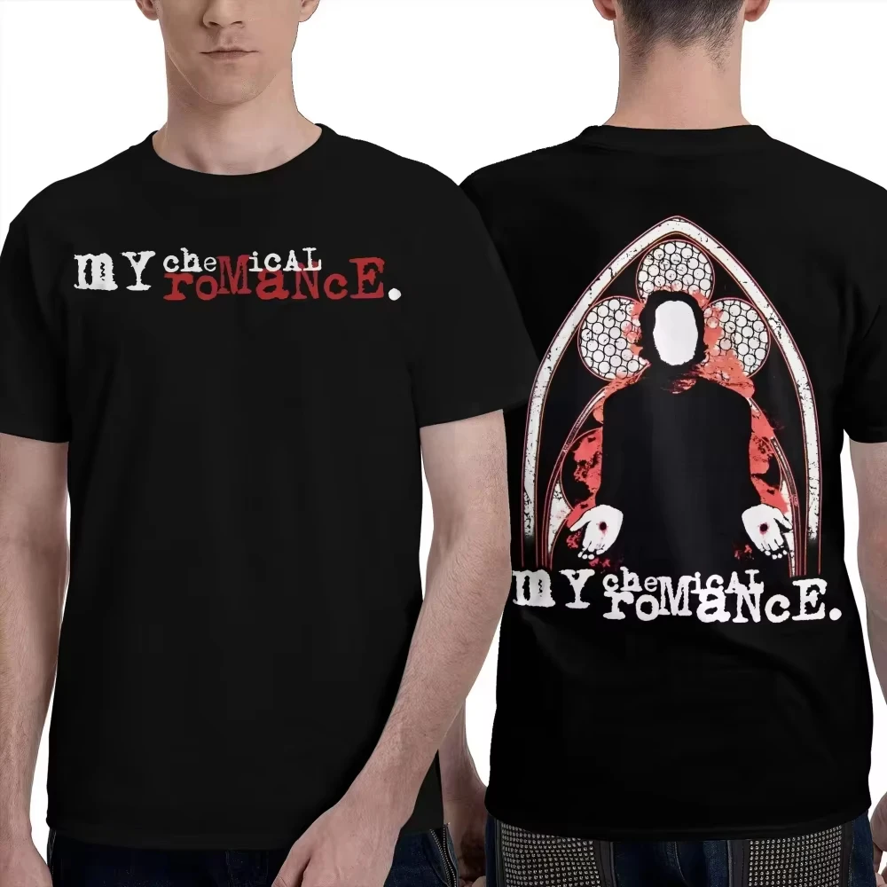 My Chemical Romance Queen Rock Band Pure Cotton T-Shirts Hipster Tee Shirt for Men Fashion Casual Short Sleeve Top Tees Unisex