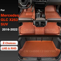 Car Floor Mat For Mercedes Benz GLC Class X253 2016 2017 2018 2019 2020 2021 2022 Car Trunk Mat Custom Accessories Auto Interior