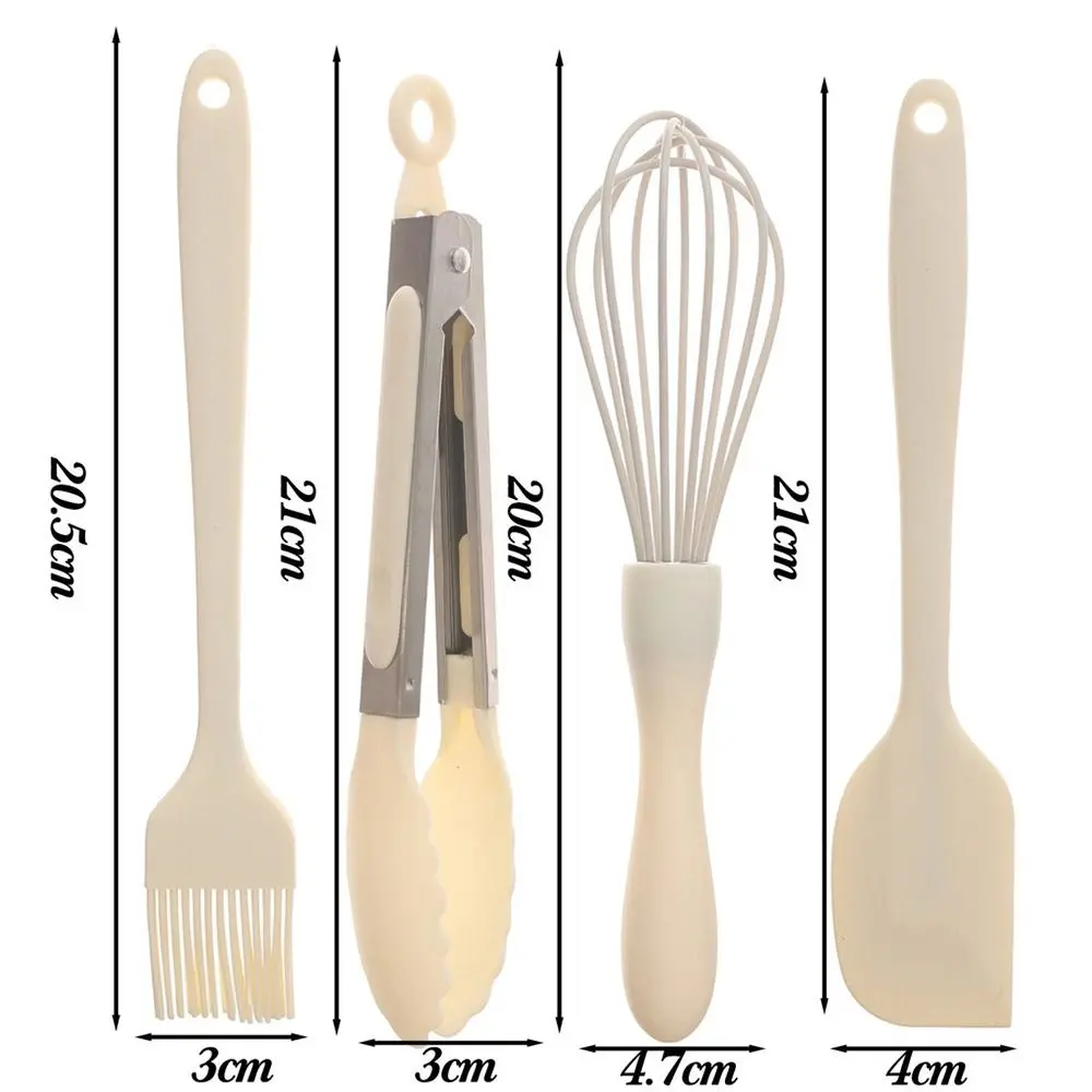 4 قطعة/المجموعة جديد مقاومة للحرارة أواني الطبخ مجموعة غير عصا الأرز ملعقة شوربة الخبز مكشطة ملعقة قاعدة الملاعق أدوات الطبخ #6