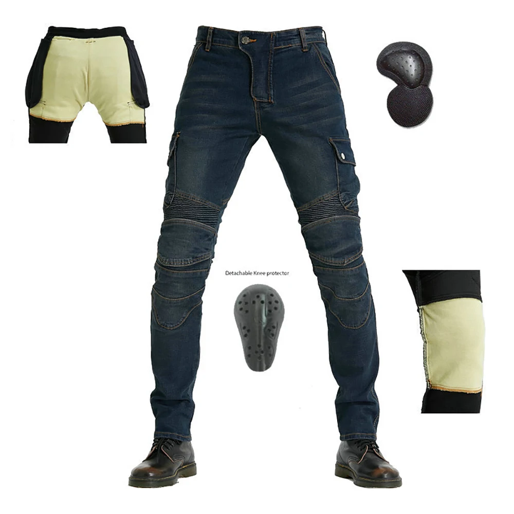 

Мотоциклетные джинсы The Four Seasons, мотоциклетные байкерские брюки с защитой, байкерские брюки с защитой CE Protector