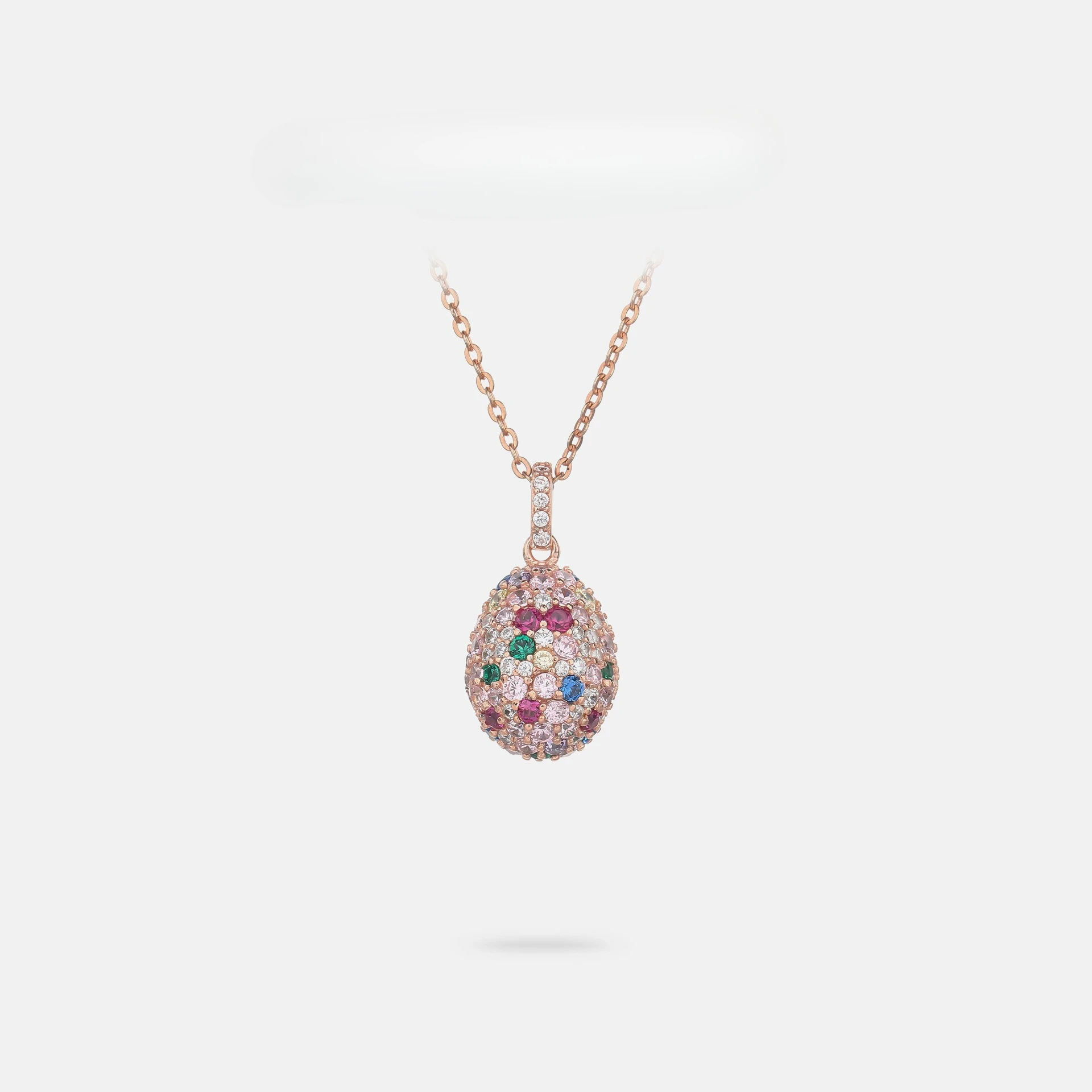New Duobao Easter Egg Rose Gold High-end Necklace Pearl Necklace High-end Feeling S925 Silver Wedding Jewelry