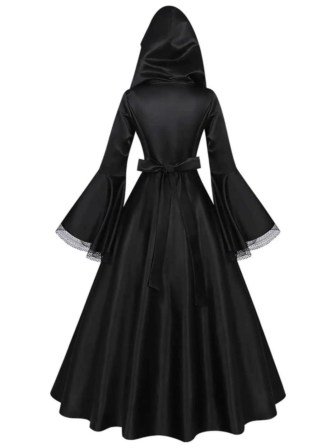 Jupe longue gothique de sorcière médiévale k, avec chapeau, danse Renaissance, loween, Costume de scène ethnique Dr pour femmes