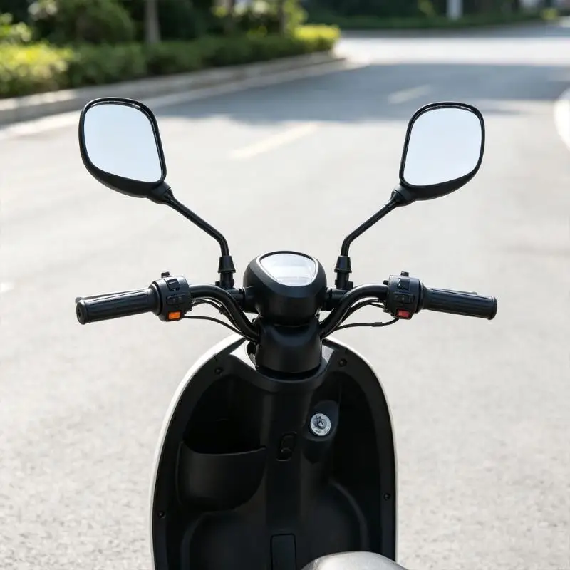 M76E-Rückspiegel-Ersatzpaar für 50-CC- bis 70-CC-Motorräder und Trail-Nutzfahrzeuge, 8-mm-Gewindebefestigungsgröße – Detail 4