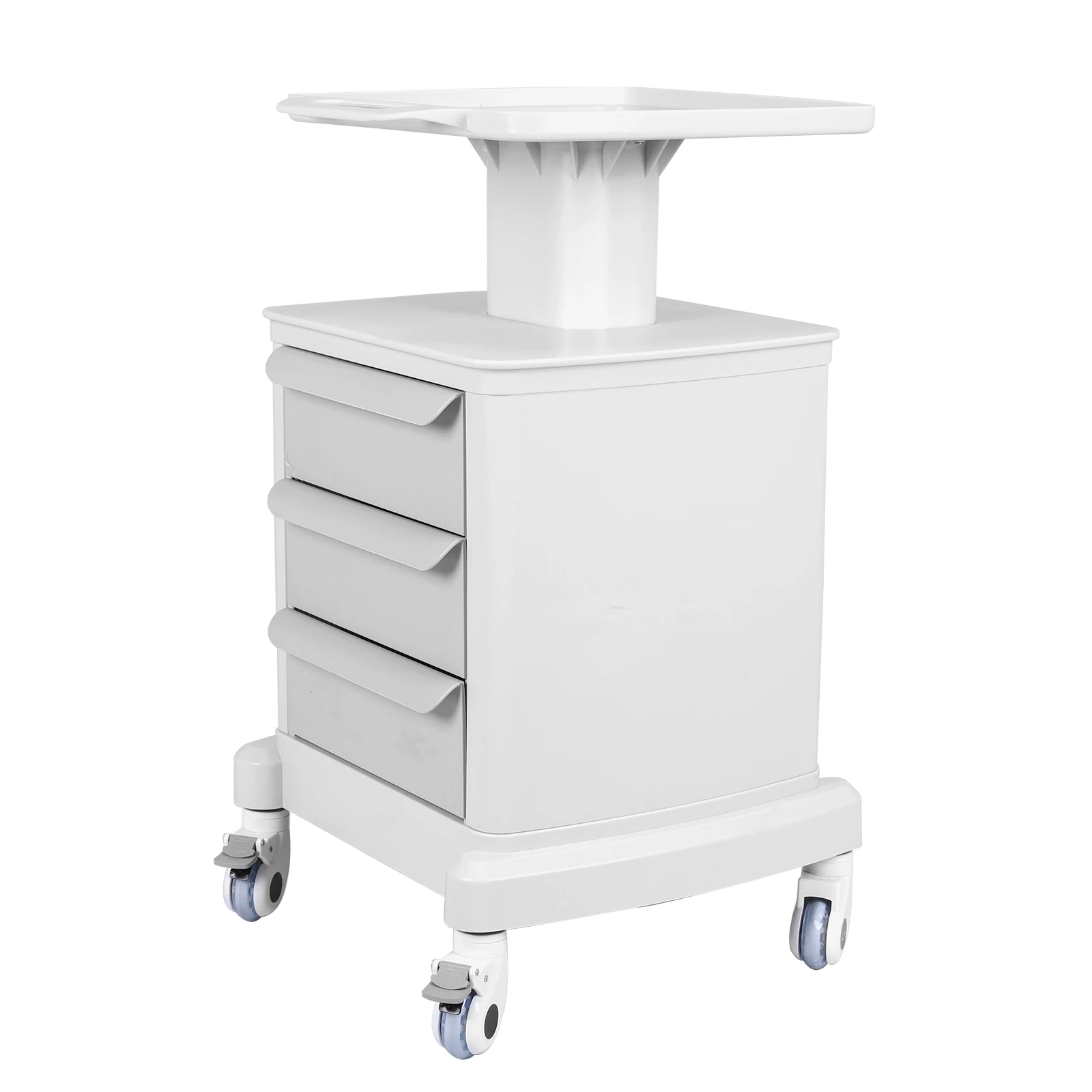 

Lab Rolling Cart with 3 Drawers 4 Wheels Professional Utility Cart 110 LBS Load for Hospital Clinic Salon Spa Office Bedroom