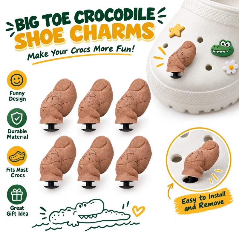 New Thumbs Up Spoof Creative Hole Shoe Charm Big Toe Slipper Decoration Sandals Funny Props Hair Big Toe Fool's Day Accessories