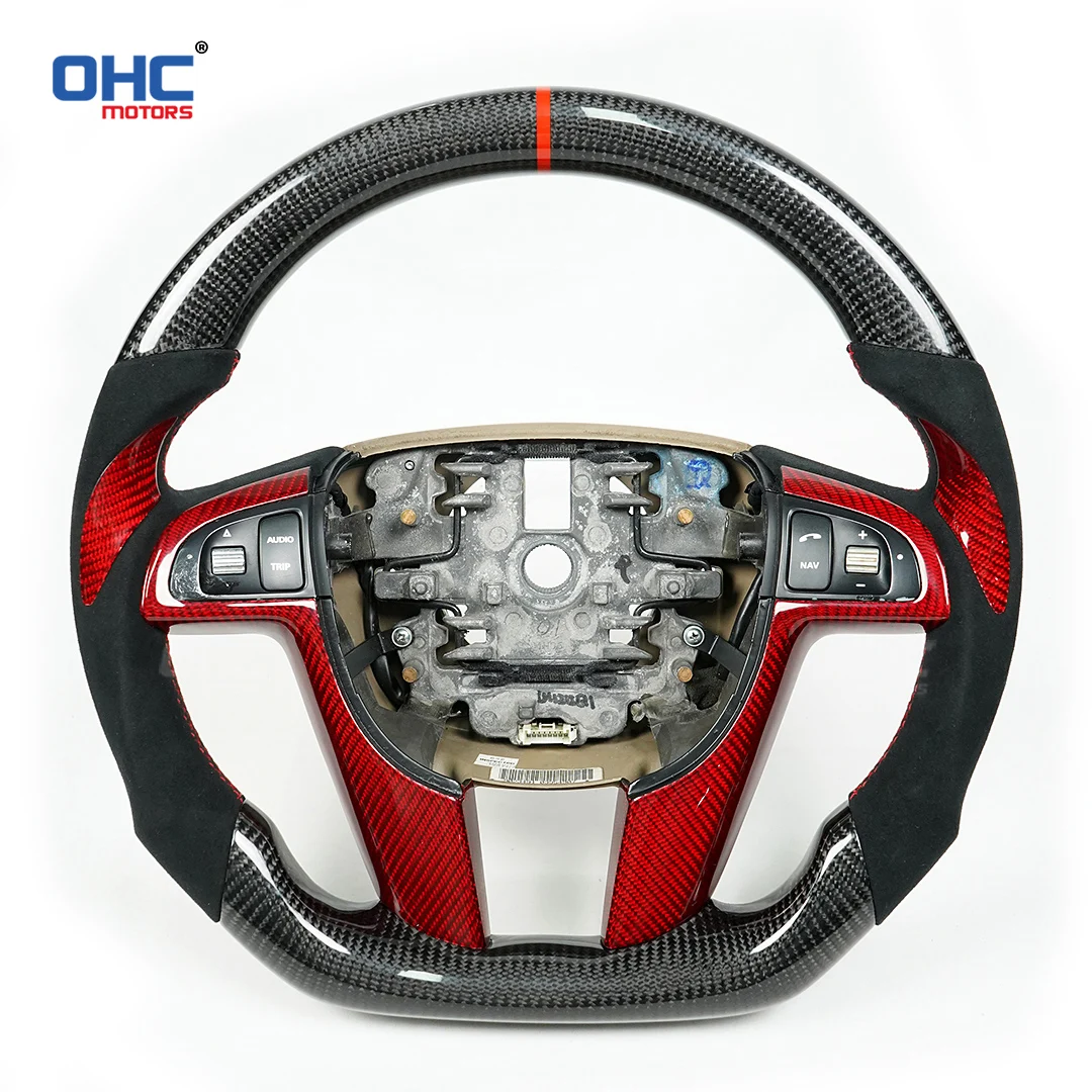 

OHC Motors Customized 100% Real Carbon Fiber Leather Alcantara Steering Wheel for Holden Buick