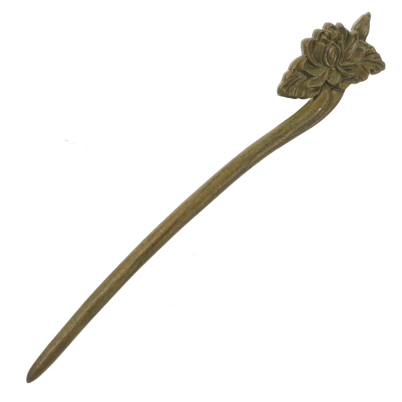 

Wood Lotus Hairpin Ancient Style Carved Bun Clip Women Headdress Long Hair Hanfu Accessories Wooden Hair Sticks