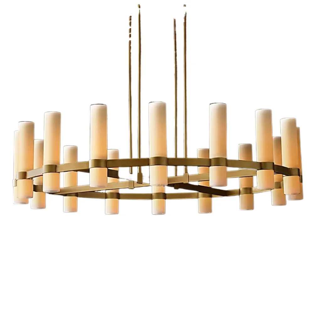 Customized marble pendant light, modern octagonal pendant light, kitchen island, natural snowflake gypsum pendant light