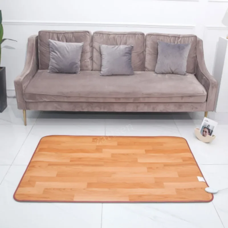 Calentador de pies, estera calefactora eléctrica, termostato de pies cálidos para oficina, almohadilla calefactora para el hogar, alfombra de suelo calentada, calentador de manos de 50x30cm