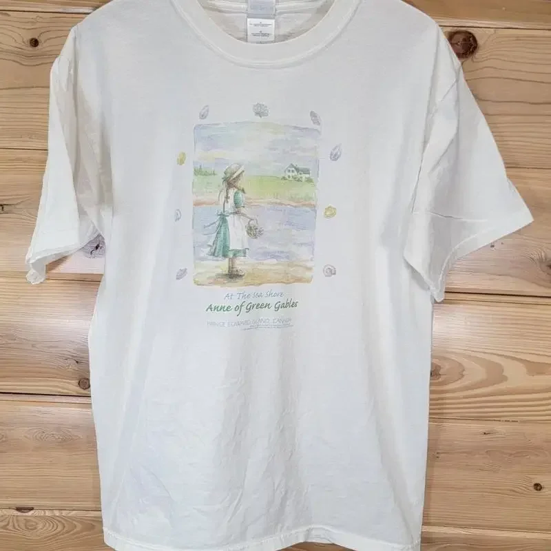 VTG Anne of Green Gables T Shirt Men Large At The Sea Shore Art Official