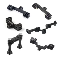 Double Bracket Bridge Plastic/Aluminum Alloy CNC Connector Selfie Holder Flash Mount For Gopro Professional Action Camera Handle