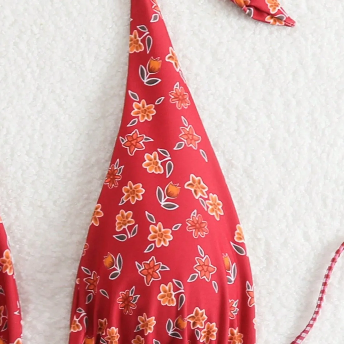 플로럴 프린트 비키니 세트 마이크로 수영복 여성 트라이앵글 수영복 밴디지 수영복 마이요 드 베인