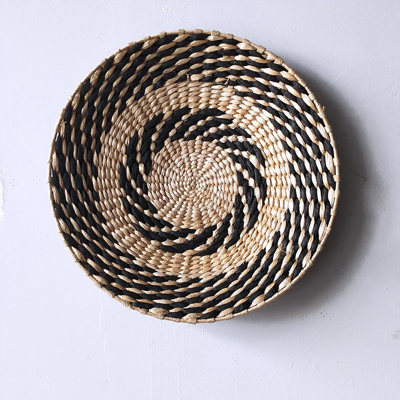 Raffia Hand-woven Hanging Decorations Entrance Wall Decorations B&B Background Wall Hanging Decorations Wabi-sabi Style