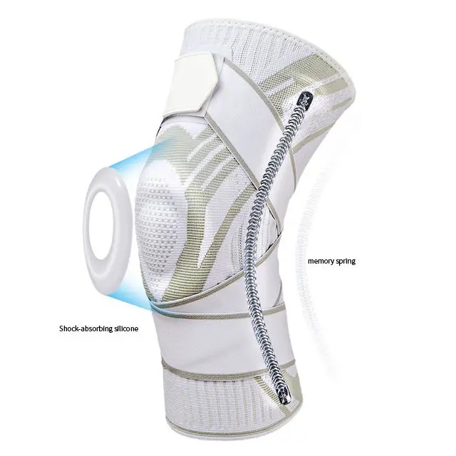 

Adjustable Sport Knee Support with Silicone Pad Compression Knee Pads for Basketball Customized Knitted Protector Knee Sleeve