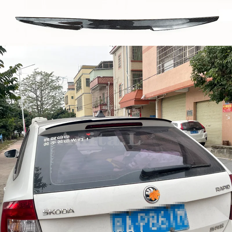 

For Skoda Rapid Kodiak Hatchback Rear Roof Spoiler Lip M4 Style Spoiler Universal Type PU Material Car Trunk Tail Wing Styling