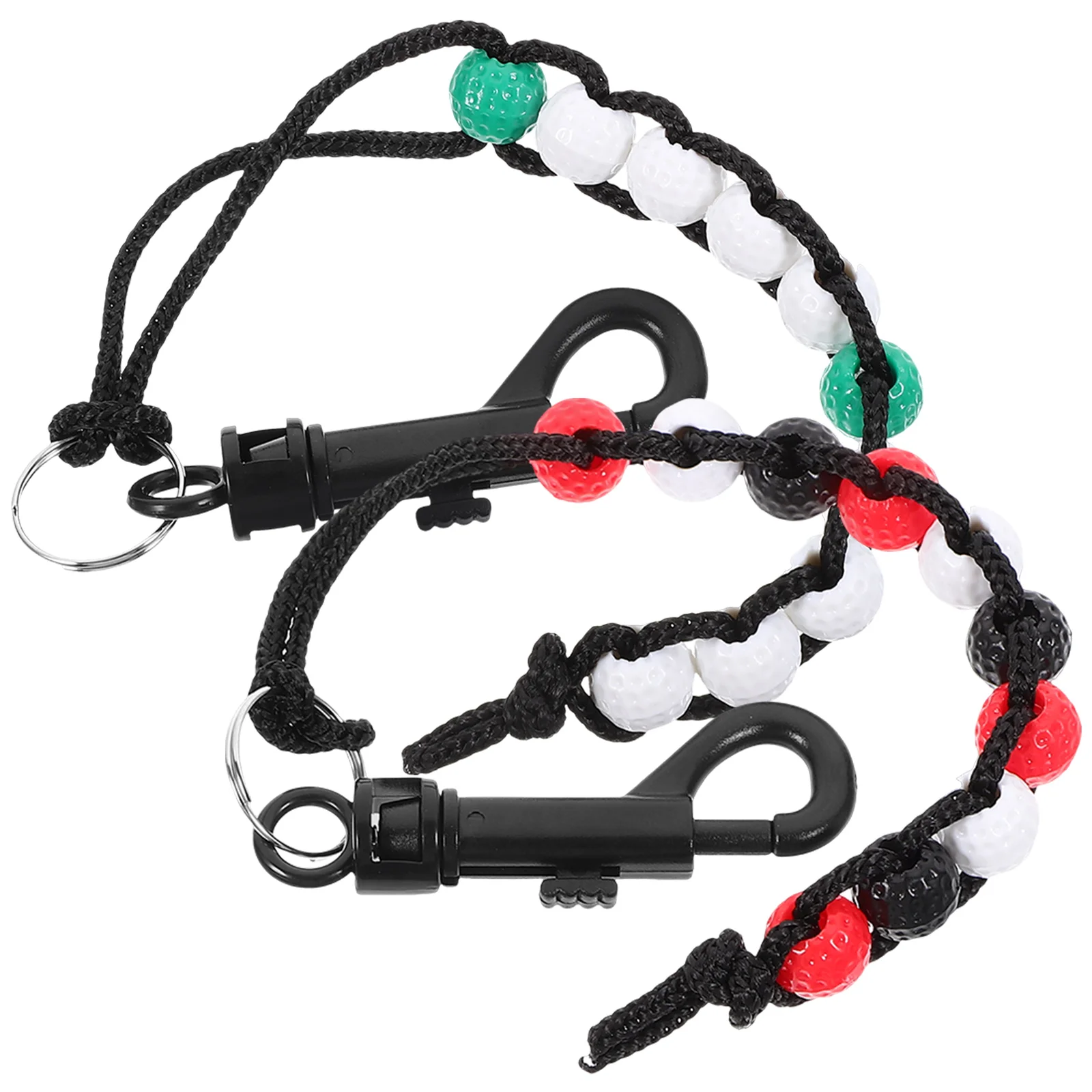 

2pcs Golf Wrist Counter Beads White Black Red Green Portable Stroke Score Keeper Safe ABS Nylon Material Practical Gift