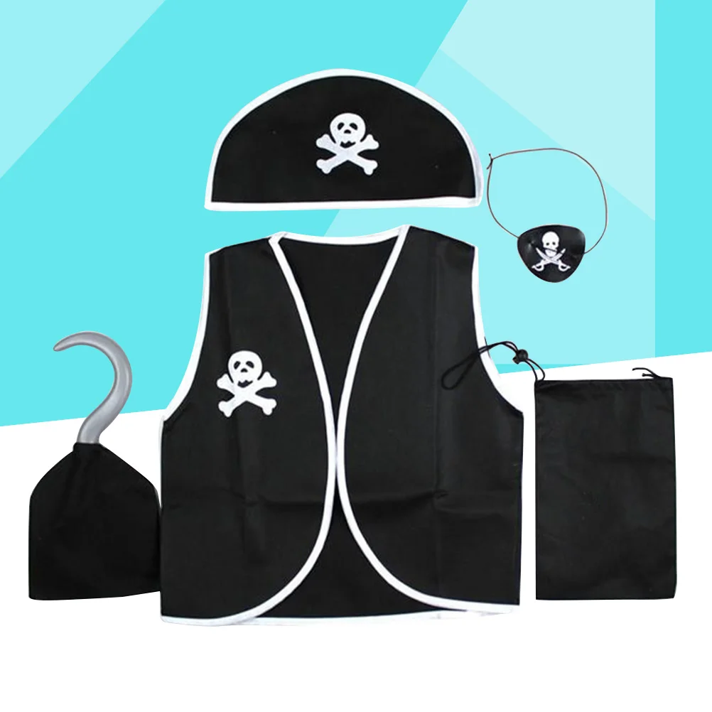 Vêtements de Cosplay Pirate 5 pièces, Costume de simulation, Costume d'halloween, robe pour tenues de bébé