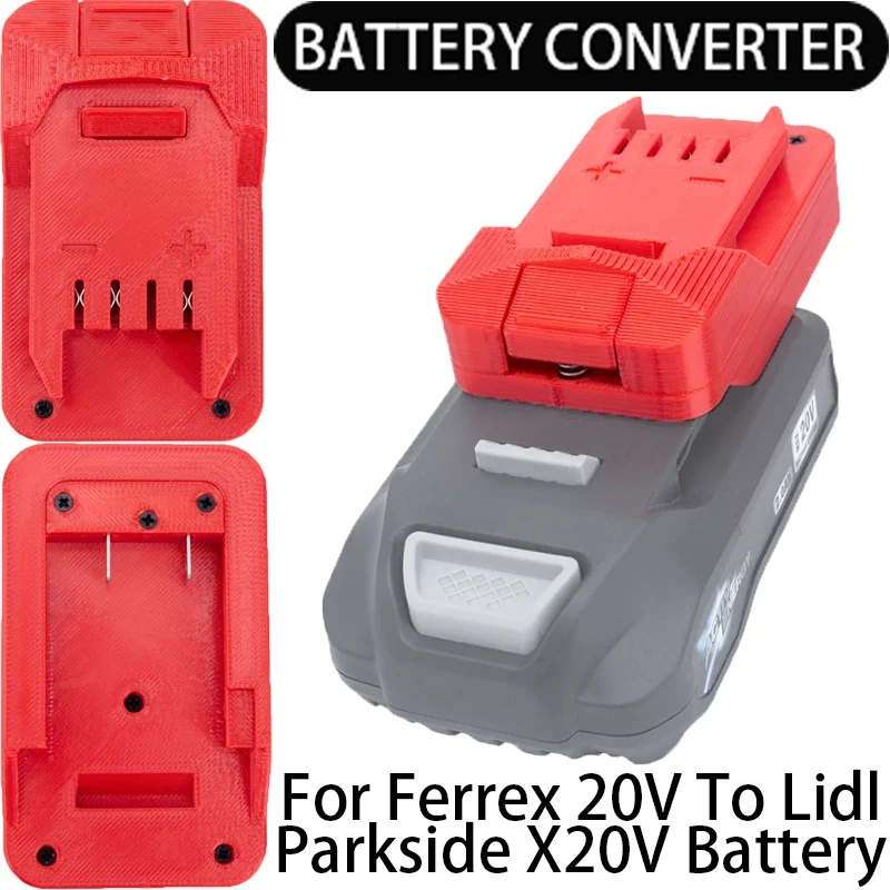 Adaptador de Bateria para Lidl Parkside X20v Li-ion Battery Ferramenta Converter para Ferrex Aldi Energy Conversor 20v
